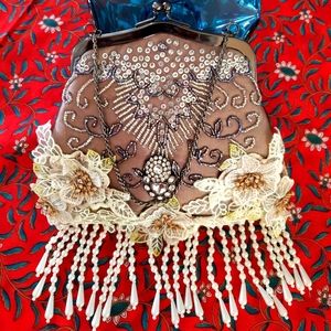 Stunning Embellished Beaded Handbag